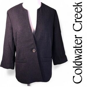 10 Blue Cold Water Creek Suit Coat
